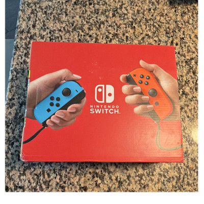 Nintendo Switch Home Console Neon Red & Blue Joy-Con HDMI Multicolor