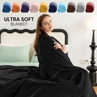 All Seasons Fleece Blanket Plush Throw Reversible 300GSM Microfiber Bed Couch