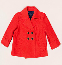 Tommy Hilfiger Womens Orange Peacoat Coat But...