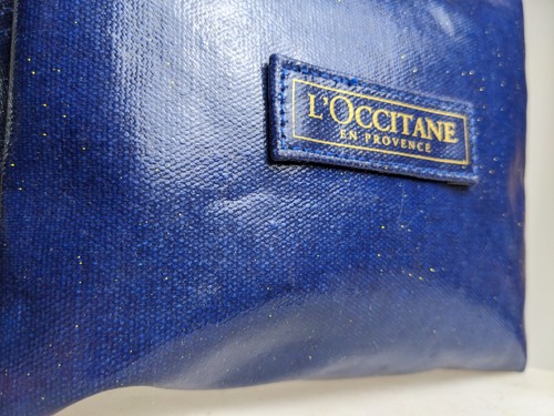 makeup bag L'occitane Cosmetic Bag pouch zipper blue  - Picture 5 of 7