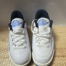 Jordan Air Jordan 2 White Blue Black Unisex Kids Sneakers Athletic Shoes 4Y