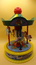 REDBOX 1991 Toys Wind-Up Merry Go Round Carousel Its a Small World Needs Service