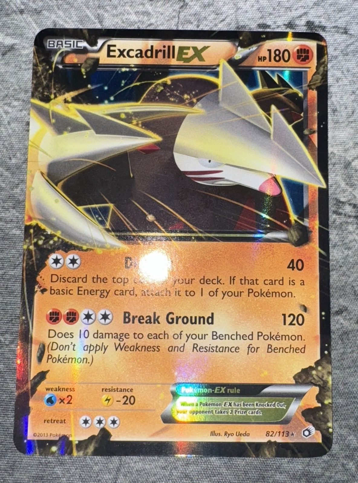 Excadrill EX 82/113 Legendary Treasures Holo Card