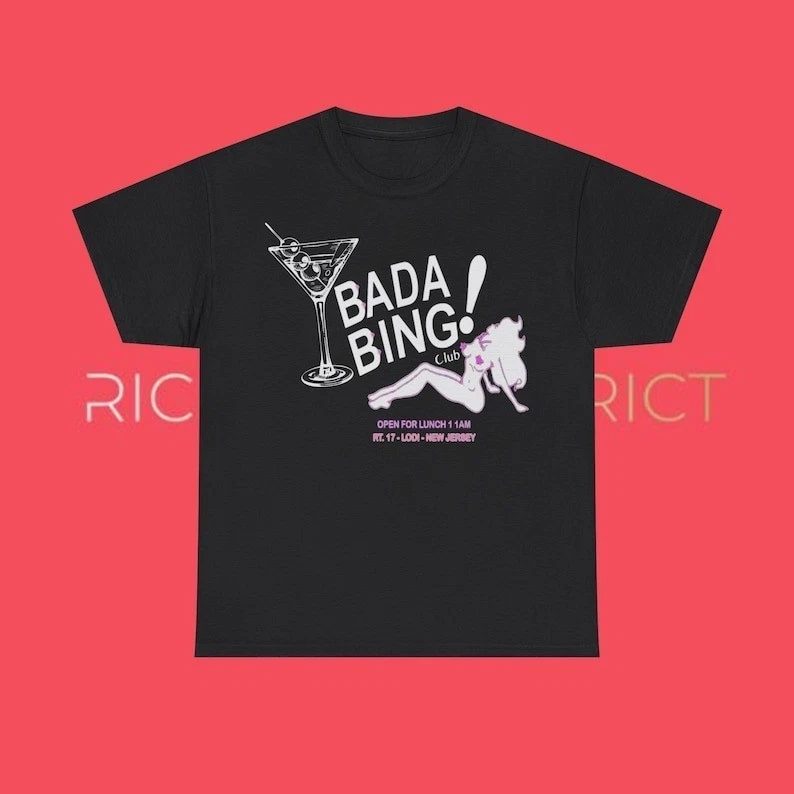Maglietta Bada Bing Logo - T-Shirt Ispirata Alla Serie TV Gangster Per Donne, Design Originale