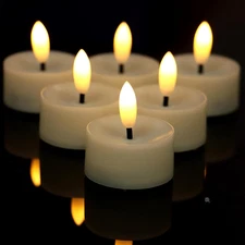 Flameless LED Tealight Candles, Battery Operated Fake LED Lights Electric Flicke