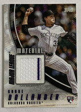 2025 Topps Update Major League Materials Rookie Chase Dollander Colorado Rockies