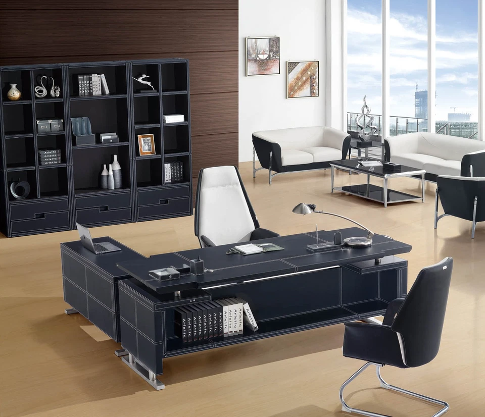 Moderner Aktenschrank aus MDF und Edelstahl in Holzoptik - Bild 1 von 1