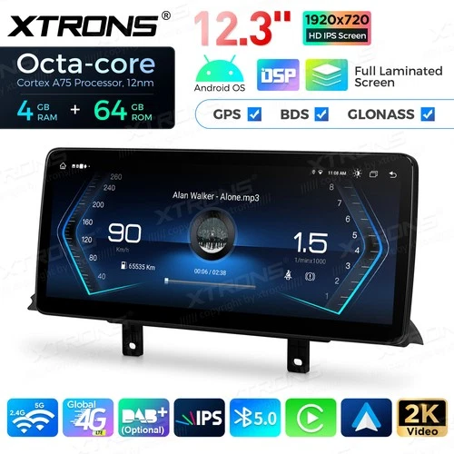 for BMW 3er F30 F31 4er F32 M3 M4 Android 14 12.3" Car Screen CarPlay Retrofit