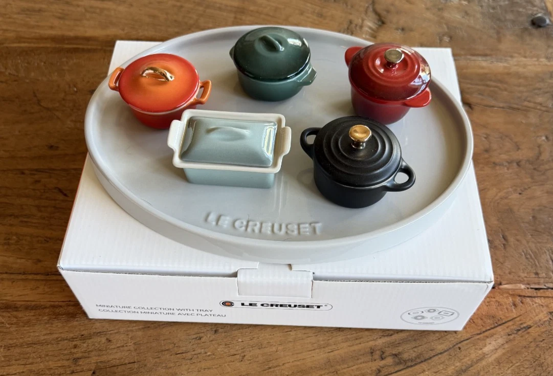 Le Creuset 100th Anniversary Miniature Cocotte History Collection Stoneware NEW