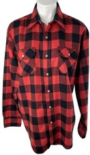 Vintage Sears Shirt Mens LT Buffalo Plaid Acrylic Flannel Classic