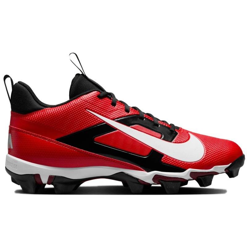 Nike Alpha Menace Shark 4 Mid rouge, crampons stables contre la fatigue des pieds