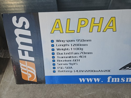 FMS ALPHA (GRÜN) MODELLBAUSATZ RC FLUGZEUG NEU UNGEBAUT WERKSEITIG VERSIEGELT - Bild 2 von 6
