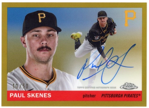2025 Topps Chrome Platinum Anniversary Paul Skenes Gold Auto 10/50