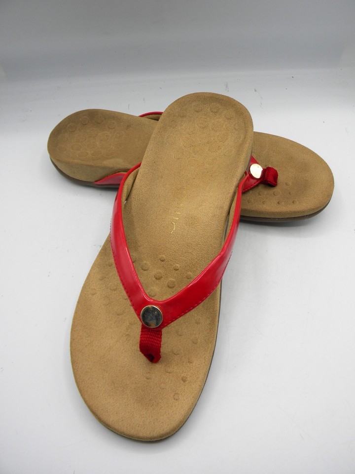 Tongues Orthaheel Avec Fleur - Taille US 9 Femme - Couleur Tan/orange - Occasion