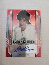 Joan Collins /3 Prismatic Red Autograph Card 2021 Leaf Pop Century Dynasty 