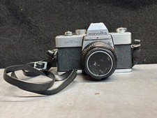 Vintage Minolta SRT 100 Black 35mm SLR Camera w/ MD W.Rokkor-X 28mm 1:2.8 Lens 