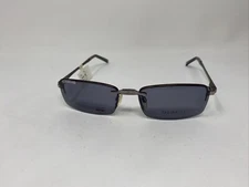 GEORGE EYEWEAR 3122 52/19/140 BROWN SILVER W/ POLARIZED SUNCLIP FLEX HINGE !B56