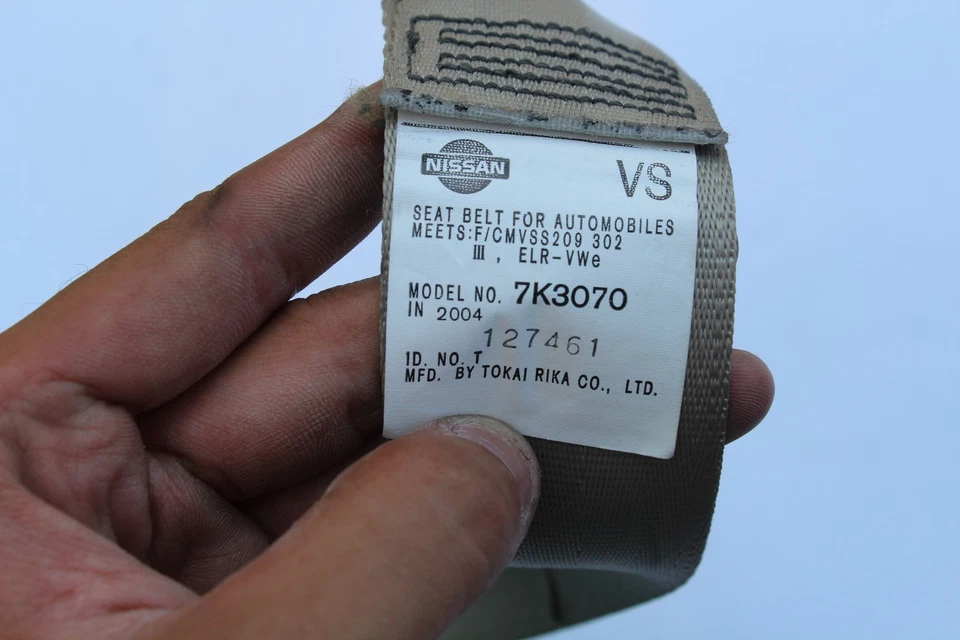 Infiniti G35 2003-2004 sedán LH cinturón de seguridad trasero conductor arnés retractor K2868 Foto 4 de 4