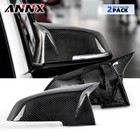 Pair Real Carbon Fiber Side Mirror Covers Caps For BMW F20 F21 F22 F30 F32 F36
