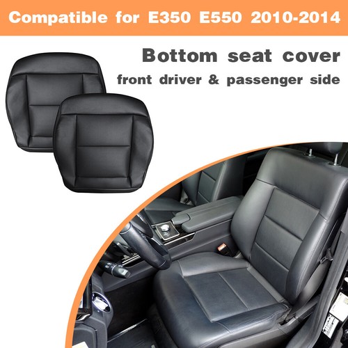 2010-2014 FOR Mercedes Benz E350 E550 Front Both Side Bottom Seat Cover Black - Picture 4 of 17