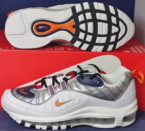 Womens Nike Air Max 98 Premium White Starfish Wolf Grey SZ 6 ( CQ3990-100 )
