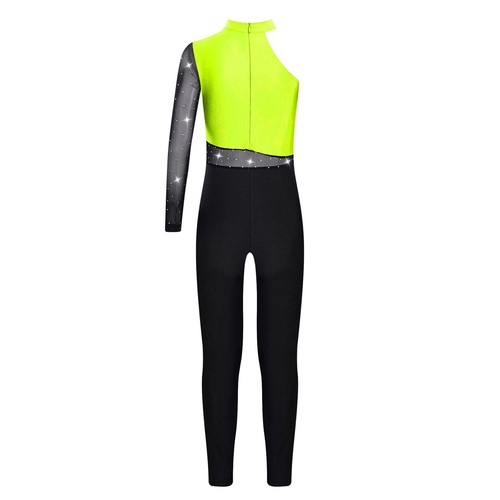 Kinder Mädchen Trikot Ganzkörper Gymnastik Trainingsanzug Bodysuit Training Gym- - Bild 22 von 118