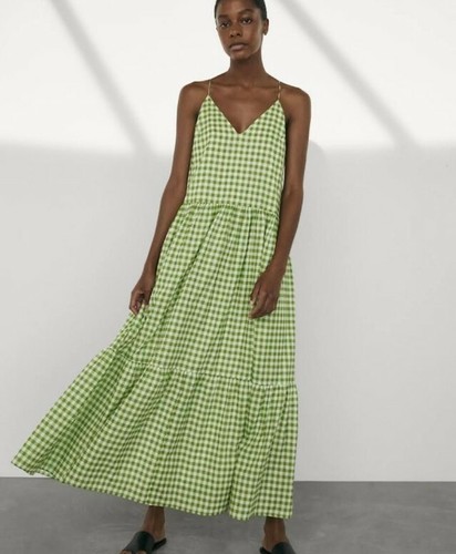 New massimo dutti women's plaid long 