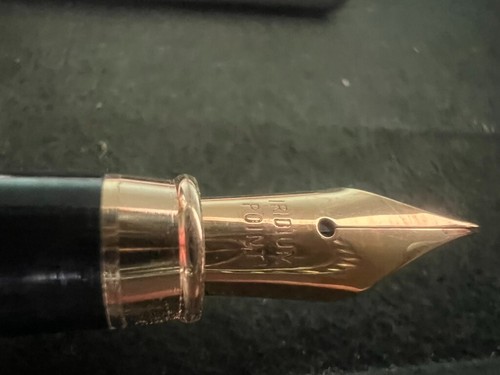 🔴 MARLEN penna stilografica ARGENTO MASSICCIO 925 e placcata oro pennino 7 - Picture 9 of 16