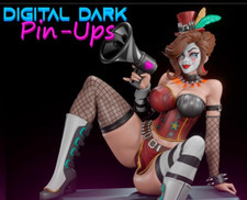 Moxxi Fanart Unpainted  Cosplay Girl Pin-up  Figure Fantasy Gaming Scale Model