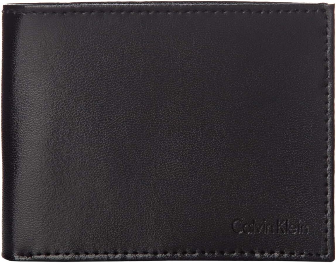 Мужской кошелек Calvin Klein Ck из кожи двойного сложения с футляром для ключей черный 79375 6190₽