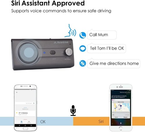 Kit Voiture CK11 Bluetooth 5.0 3W Haut-Parleur Siri Motion Auto On/Off Titane - Photo 2 sur 9