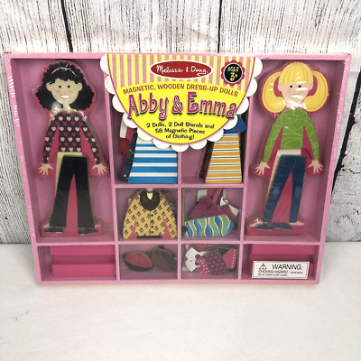 magnetic dress up dolls 2000s Melissa & Doug Abby & Emma Magnetic Dress-Up main image 1