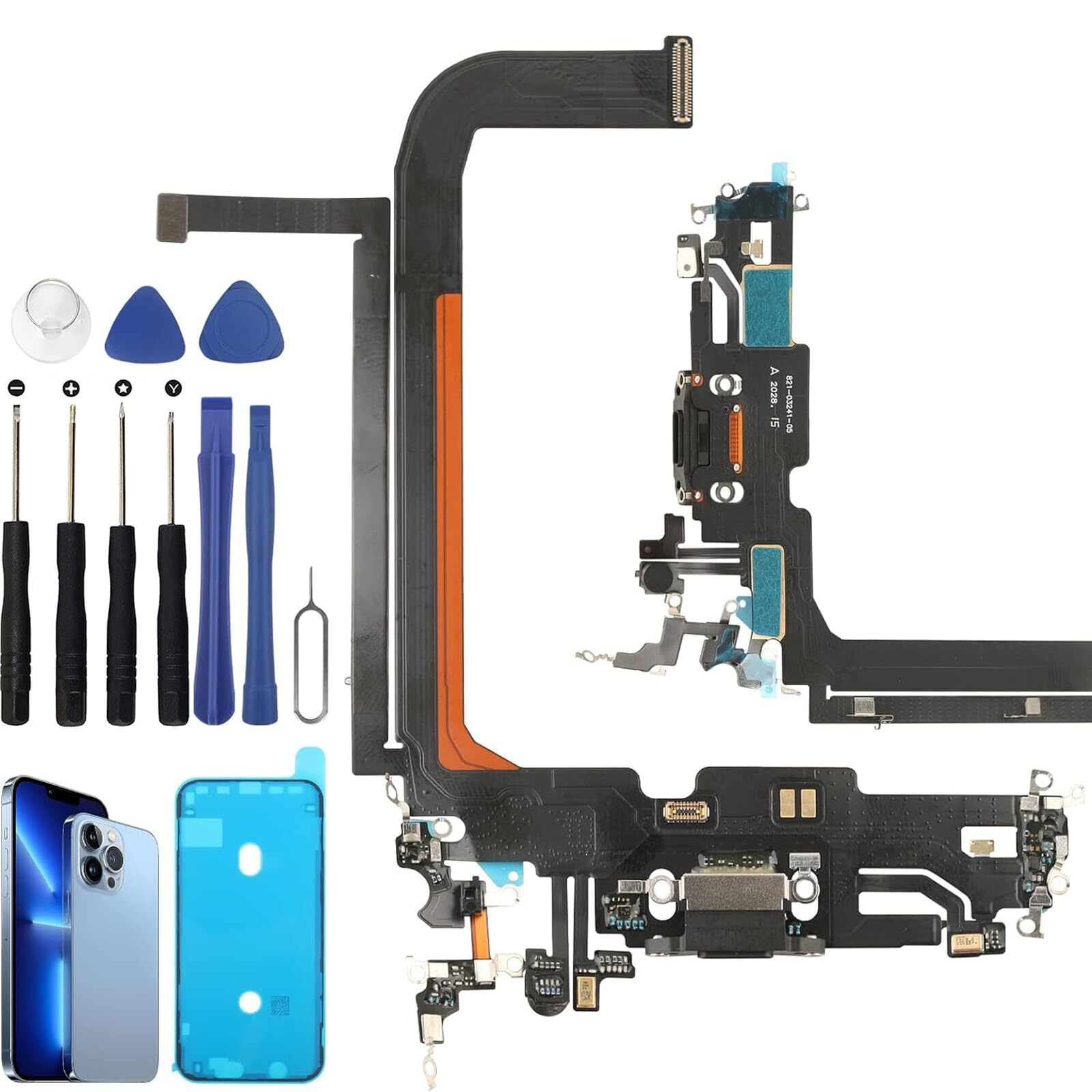 Charging Port Replacement for iPhone 13 Pro Max USB Dock Connector Flex Cable...