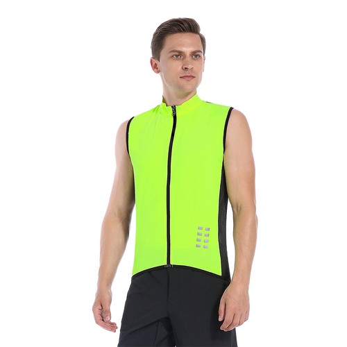 WOSAWE Mens Cycling Vest Windproof Reflective Bicycle Gilet Breathable MTB Bike - Picture 4 of 14