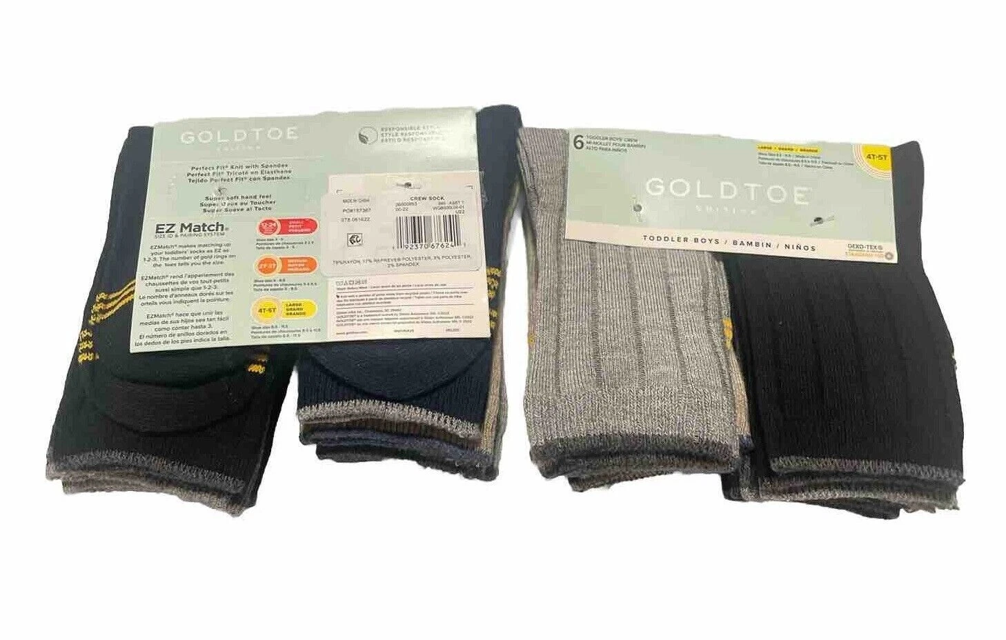 2X GoldToe Toddler Boys 6 Pairs Crew Socks Size 4T-5T
Opens in a new window or tab
