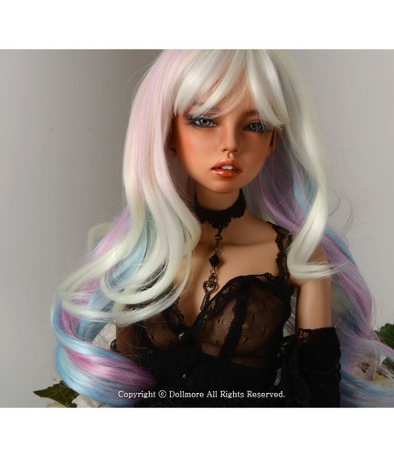 Dollmore 1/3 BJD Dollfie SD wig (8-9)" VCH Long Curl Wig (White) - Picture 8 of 12
