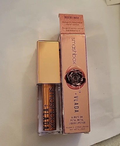 Smashbox + Vlada Always On Petal Metal Lipstick Desert Rose Limited Edition BNIB - Picture 6 of 11