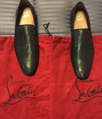 BRAND NEW 100% AUTH CHRISTIAN LOUBOUTIN LOAFERS SHINY DRESS  display picture 1