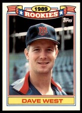 1990 Topps Rookies Dave West Baseball Cards #30