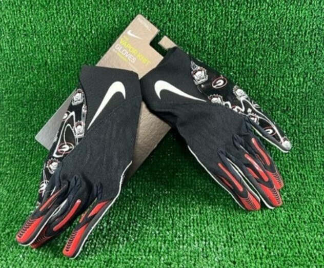 Nike Vapor Knit Football Gloves Bulldogs Black Receiver DX4928