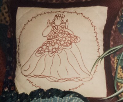 Quiet Time Embroidery Design Pattern 12'' Pillow by Dandelion Seed Design