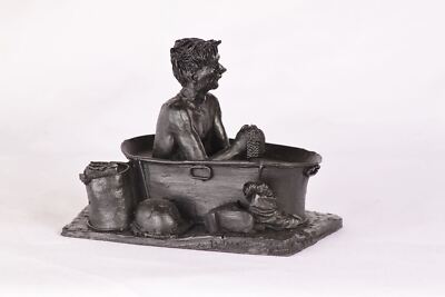 Sid Medium Miner in Bath - Mining Memorabilia Made with British Coal