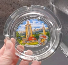 Vintage Bockling Feldburg Schw Souvenir Round Glass Ashtray