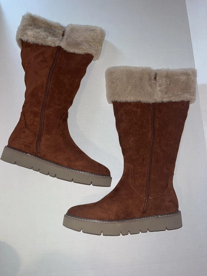 Acogedora bota alta de terciopelo medianoche piel gamuza WMNS TALLA: US 9/EUR 40/UK 6.5 Foto 2 de 4