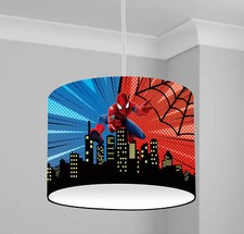 SPIDERMAN CEILING DRUM LIGHT SHADE LAMPSHADE 10" 25cm