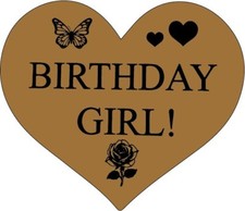 Acrylic laser engraved birthday badge