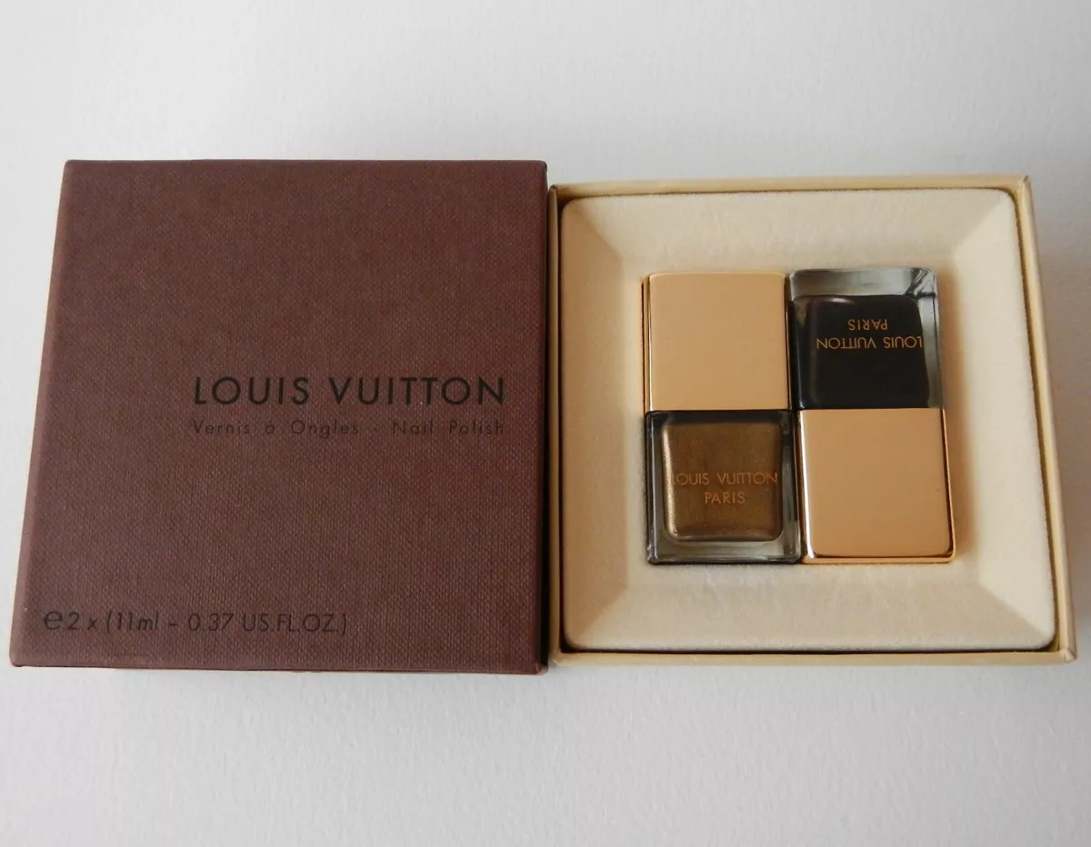 Louis Vuitton Nail Polish GOLD & BROWN Duo