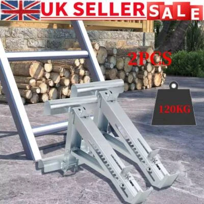 2X Steel Ladder Jacks 120KG Stage Up Work Ladders Stander Stabiliser 18-In Width