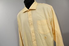 Tommy Hilfiger Dress Shirt Yellow Long Sleeve VTG Button Up Mens Size XL
