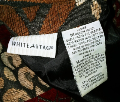 WHITE STAG パターン入りジャケット Mサイズ WHITE STAG sz M Patchwork Design Jacket s-s 17